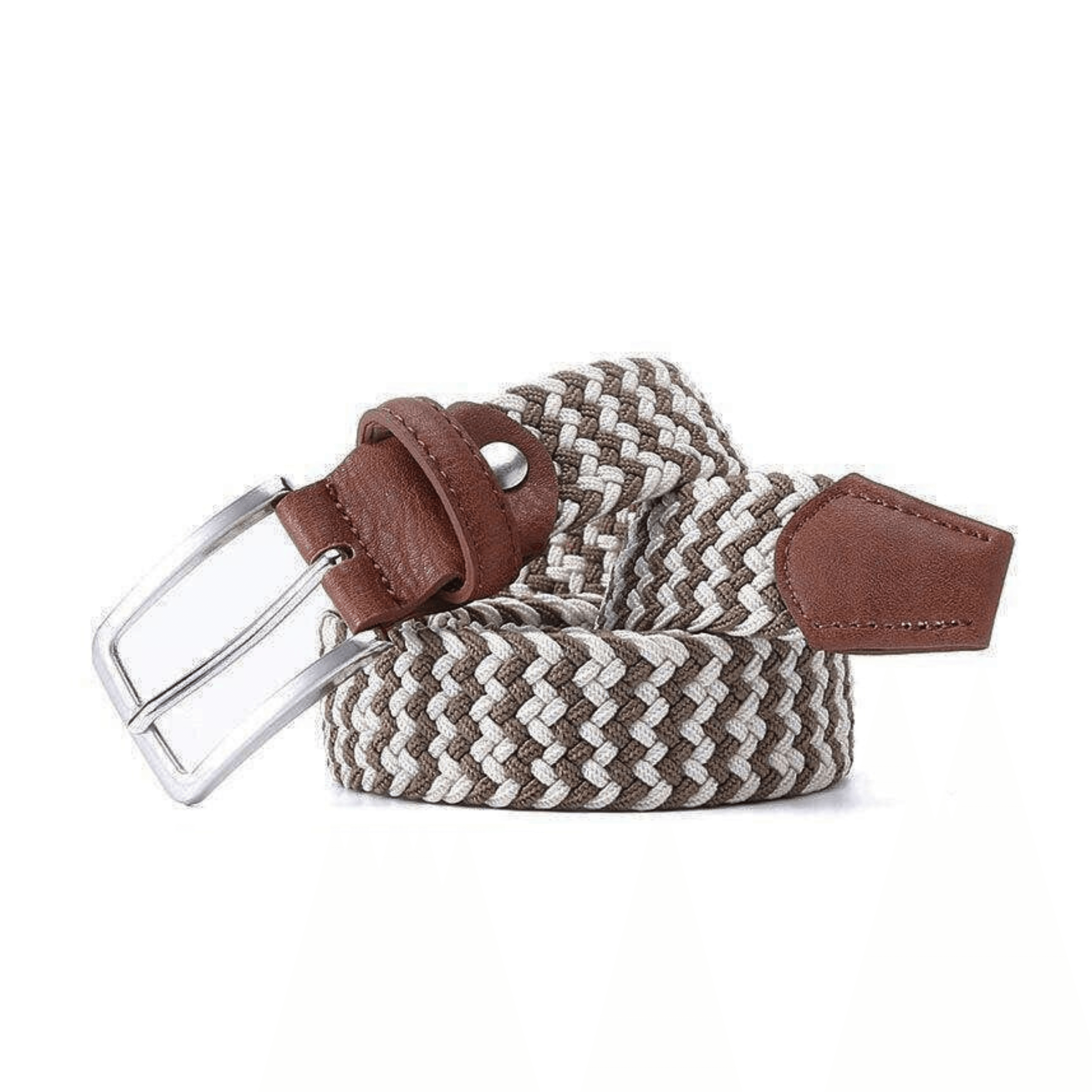 Vintage Elastic Braided Belt For Men, Zviadi Model
