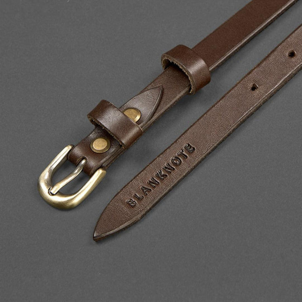 Handmade High Quality Narrow Leather Belt