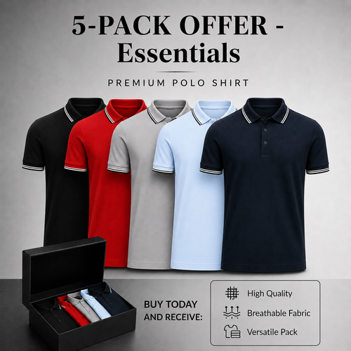 5-Pack Classic Polo Shirts