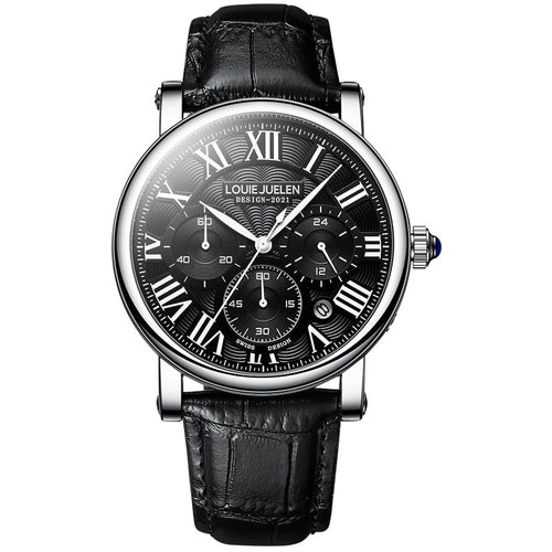 Executive Classic Men's Automatic Leather Strap Watch – view 2