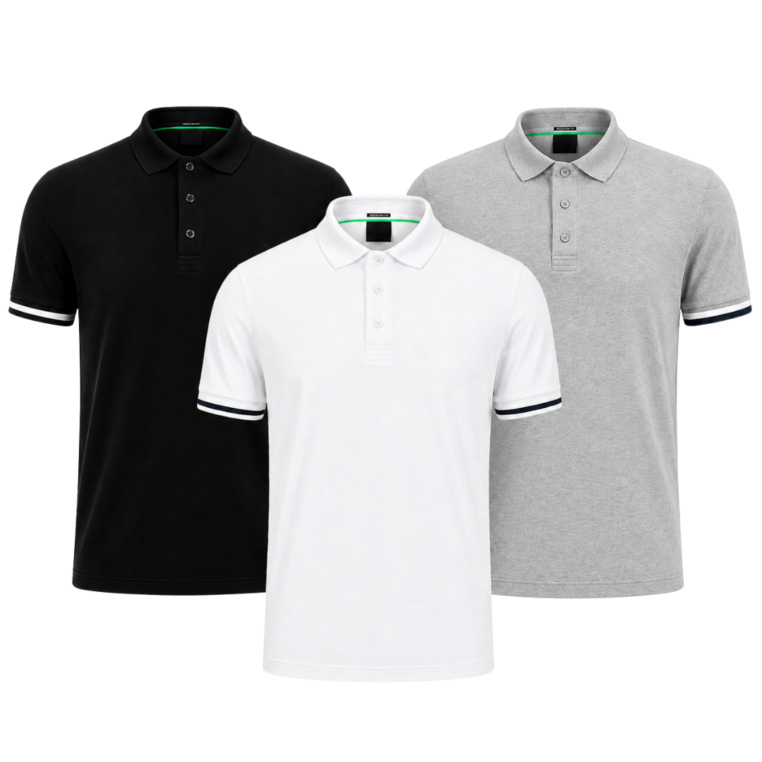 3-Pack Classic Polo Shirts