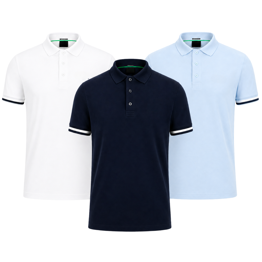 3-Pack Classic Polo Shirts