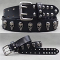 Genuine Leather Rivet Belt for Men – Punk Skull & Animal Stud Belt, 3.8cm