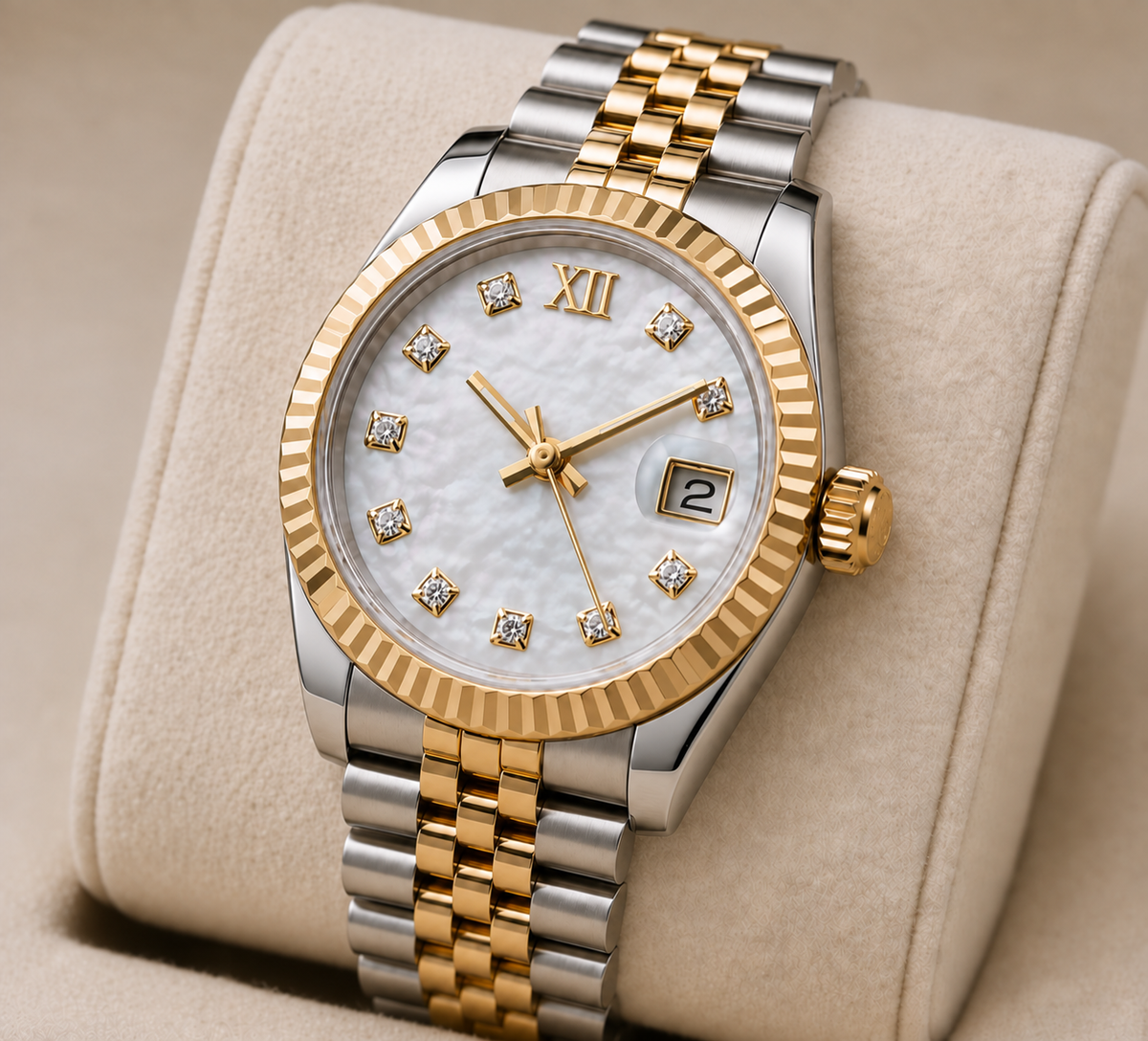 Ladies' Two-Tone Gold Date Watch 28mm