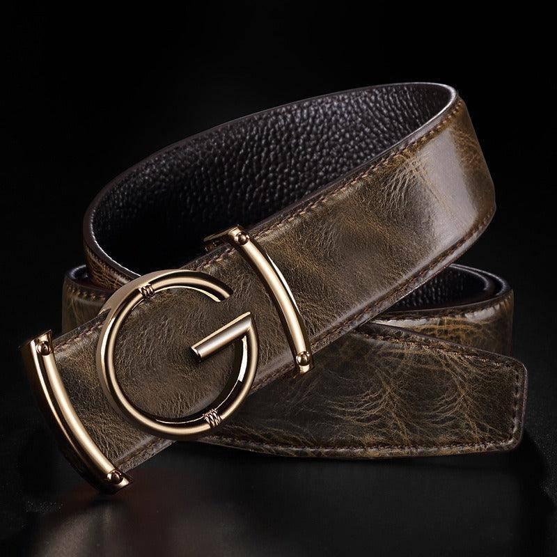 Luxury Leather Suit Belt For Men, Giuseppe Model